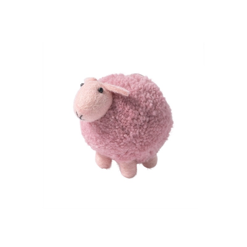LITTLE HANGINGS, FLUFFY SHEEP, pink