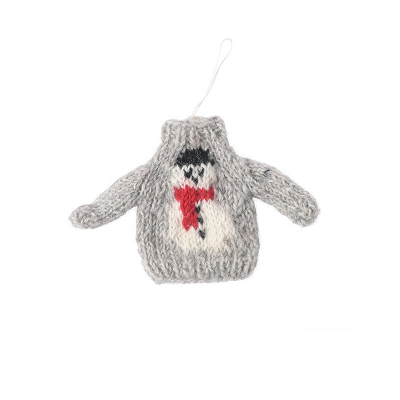 LITTLE HANGINGS, KNITTED SWEATER, snowman