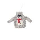 LITTLE HANGINGS, KNITTED SWEATER, snowman