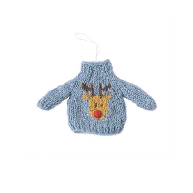 LITTLE HANGINGS, KNITTED SWEATER, reindeer