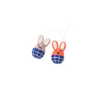 LITTLE HANGINGS, 2-pack, bunny, rose-coral