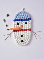 TRIVET, OVAL, snowman