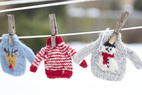 LITTLE HANGINGS, KNITTED SWEATER, red/white