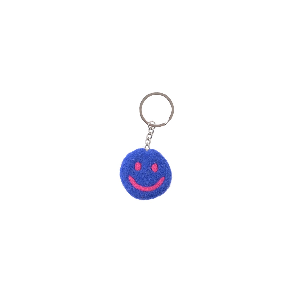 KEYCHAIN, SMILEY, electric-blue