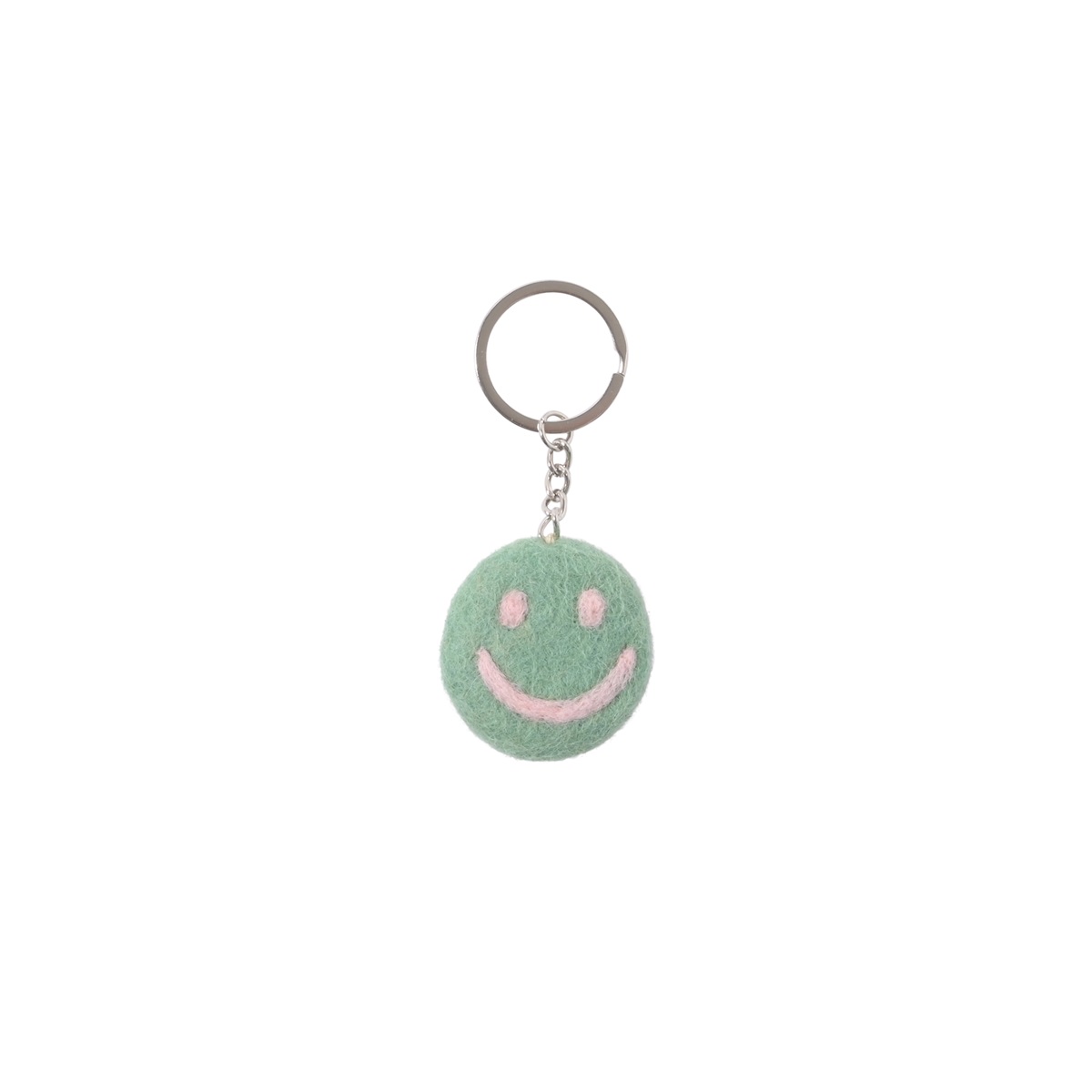 KEYCHAIN, SMILEY, spring-green