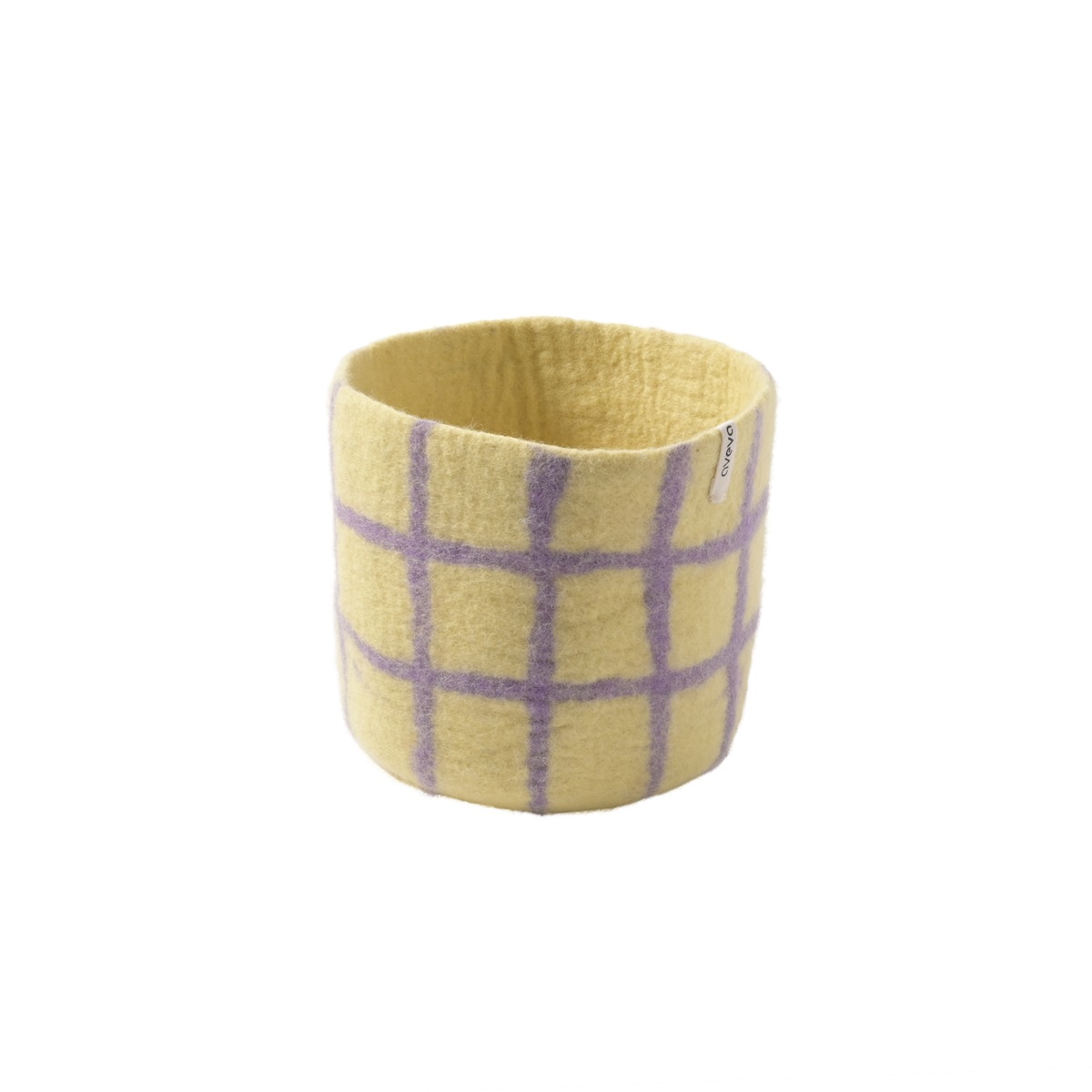 FLOWER POT 25, L, THICK-CHECKED, lilac