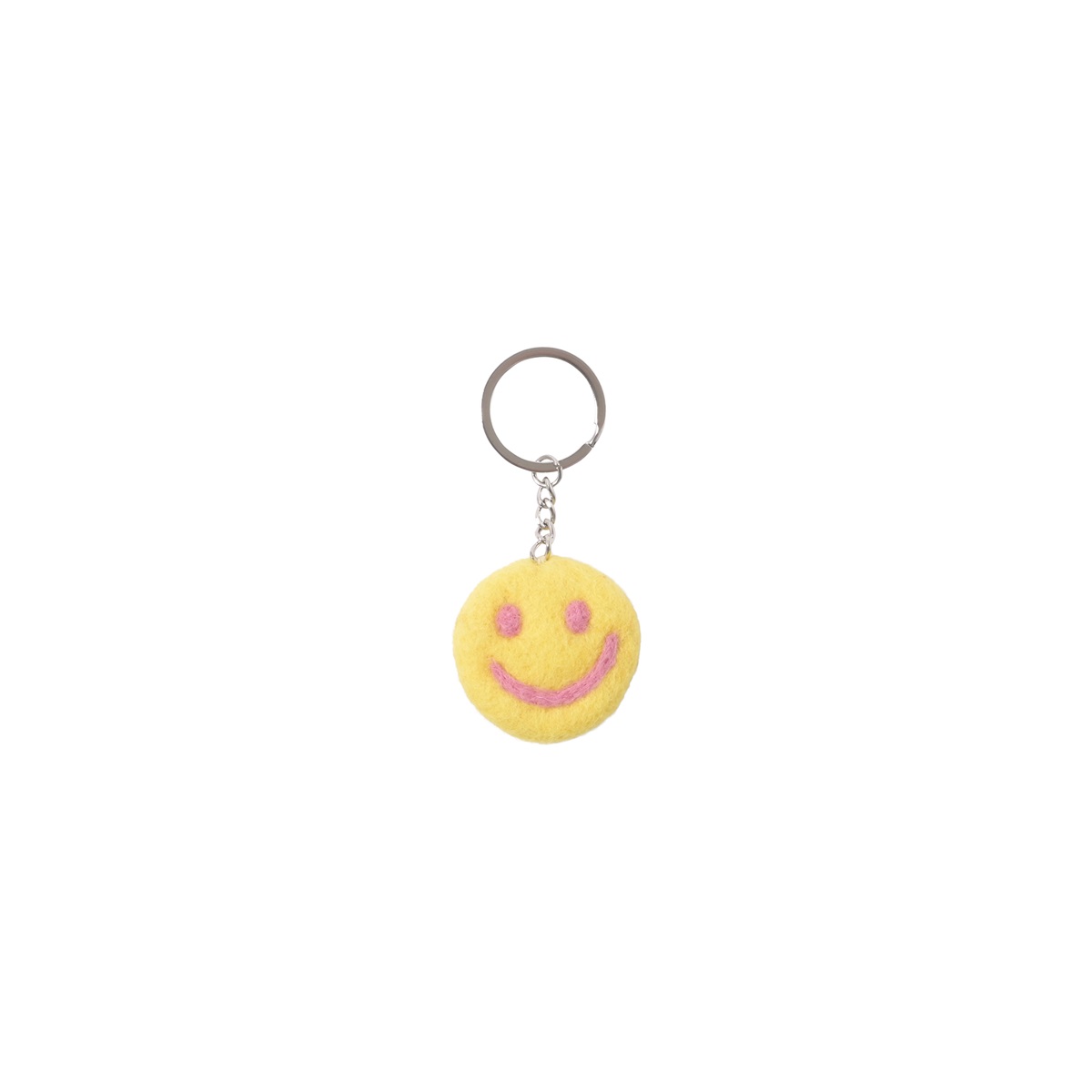 KEYCHAIN, SMILEY, lemon