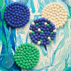 TRIVET, ROUND, northern-lights