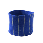 WOOL BASKET 25, THIN-STRIPES, electric-blue