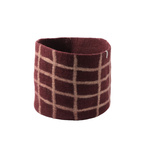 WOOL BASKET 25, THIN-CHECKED, burgundy
